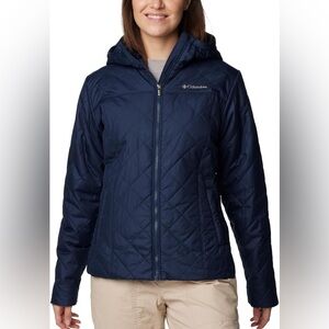 NWT Columbia Women's Copper Crest II Hooded Jacket Medium in Navy blue color